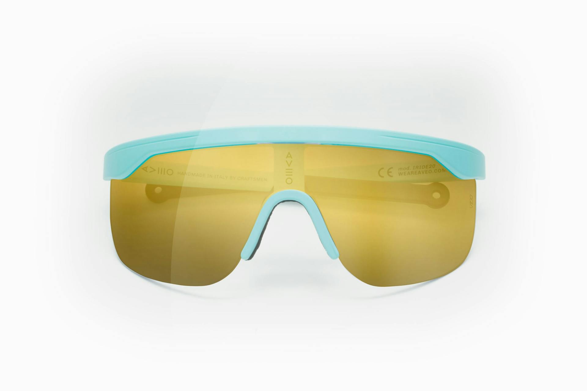 Iride Aquamarine Gold Mirror Lens