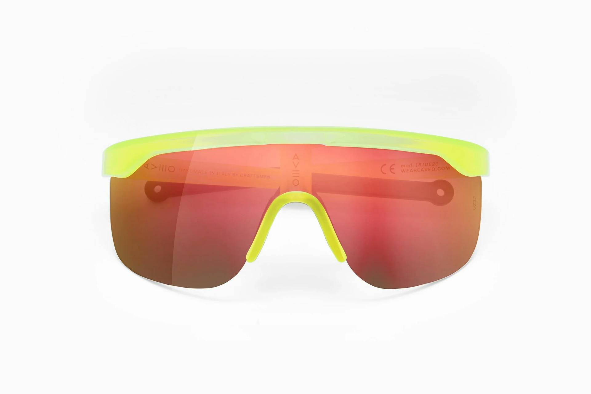 Iride Fluo Yellow Red Mirror Lens