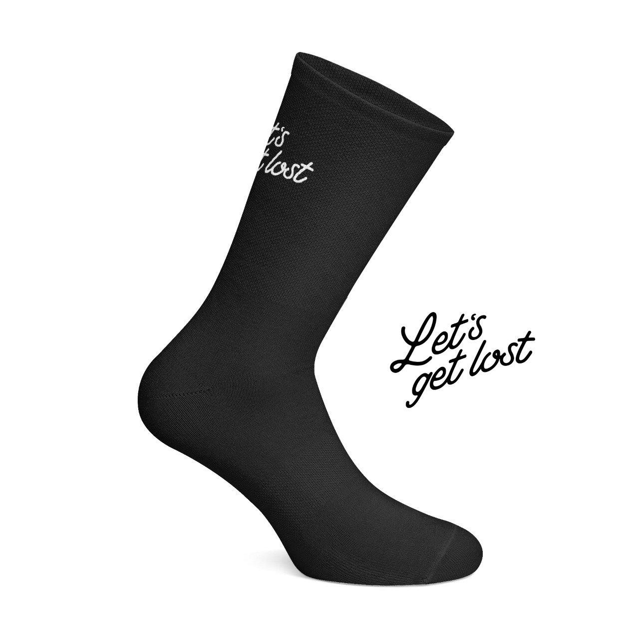 Let's get Lost cycling socks Black
