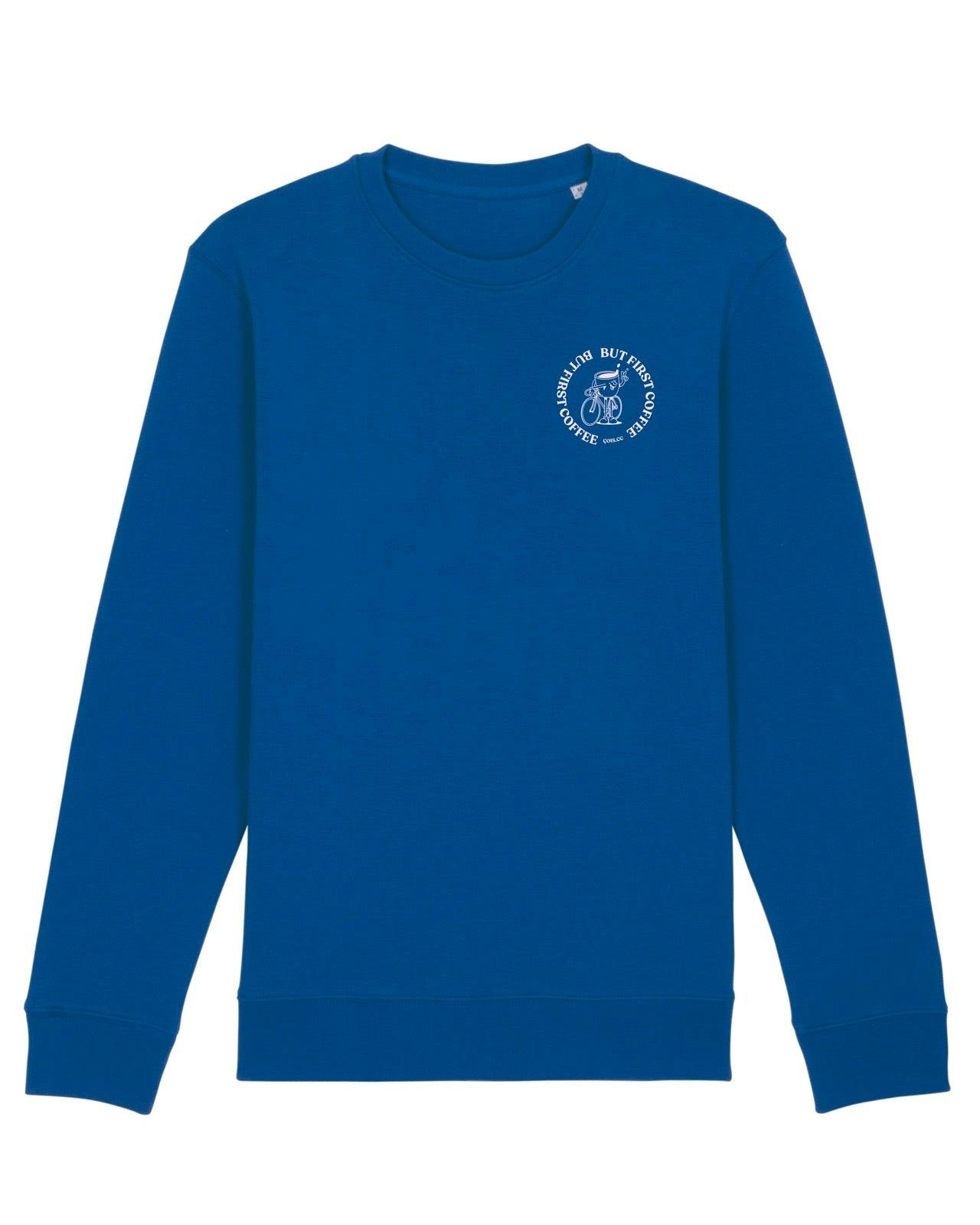 But first coffee Cycling Sweater (Blue)