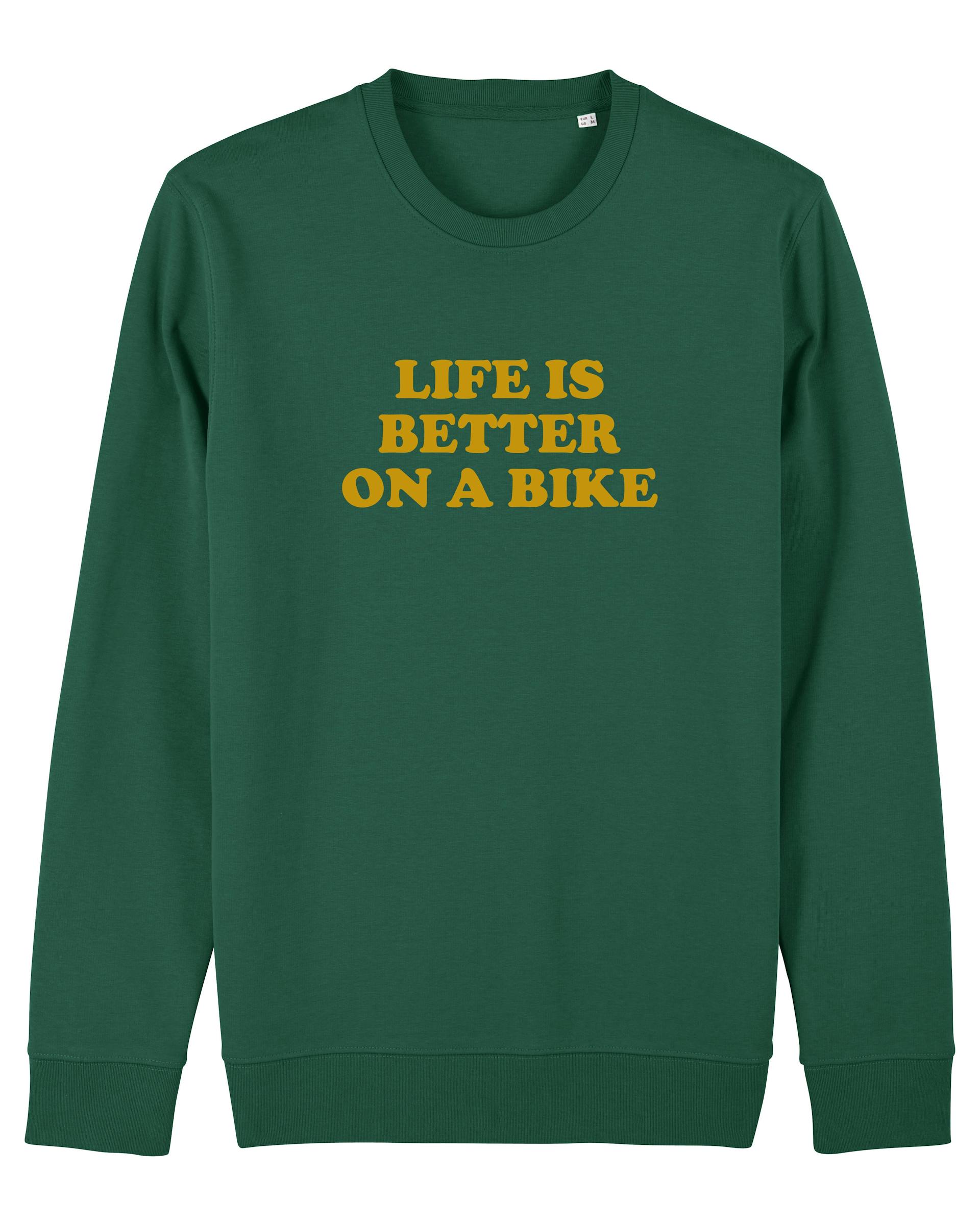Life is better on a bike Cycling Sweater (green)