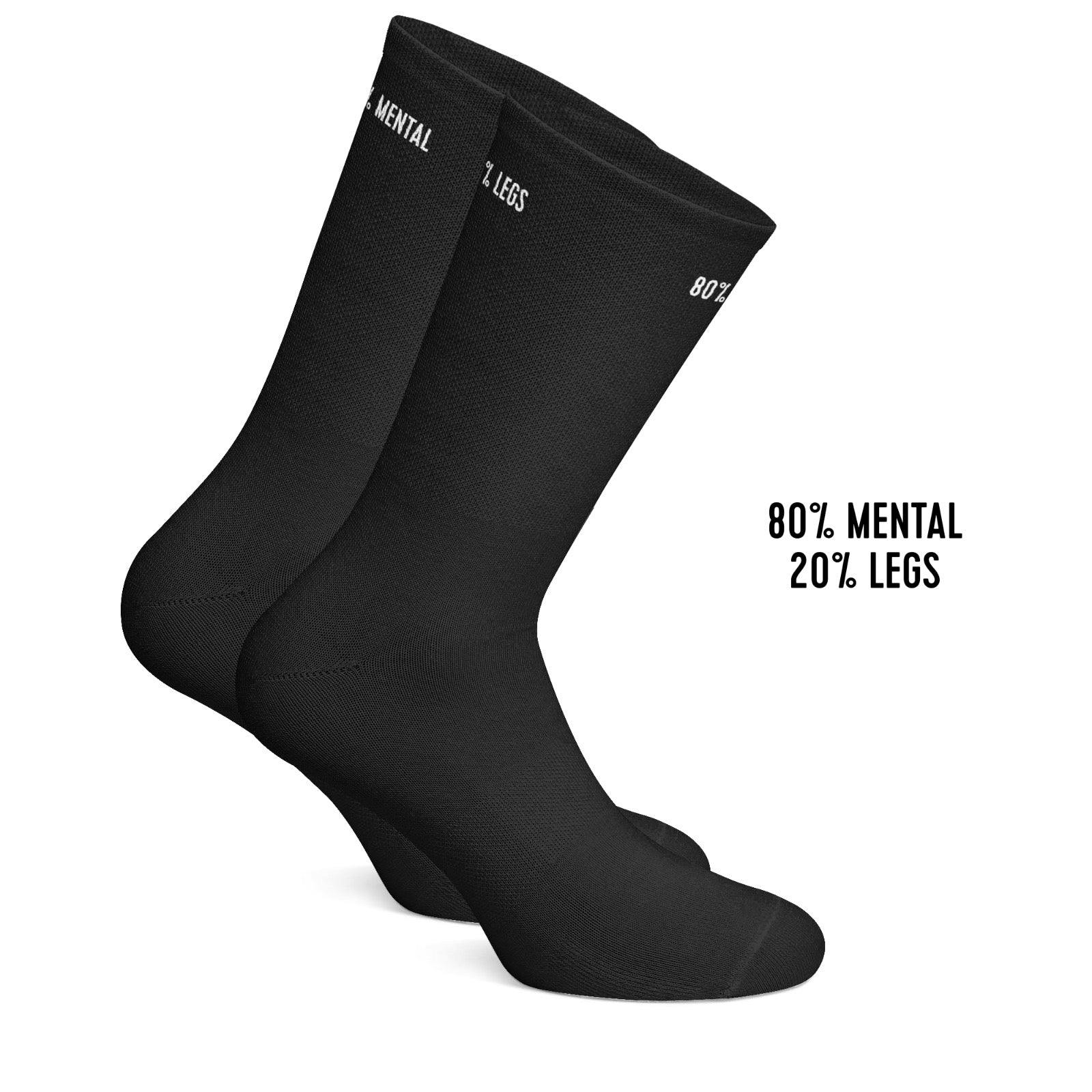 80% mental 20% legs cycling socks Black