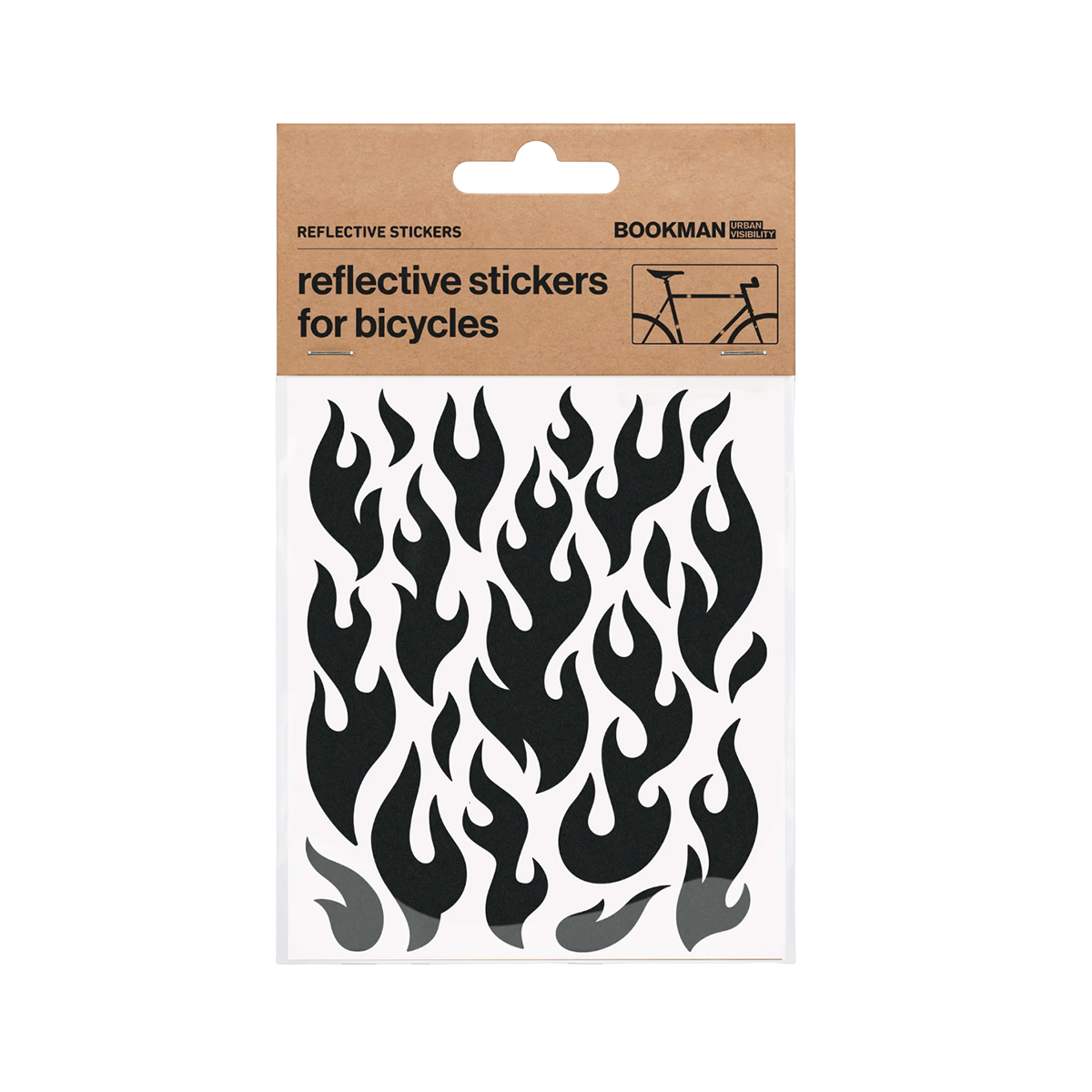 Reflective Stickers Flames - Black