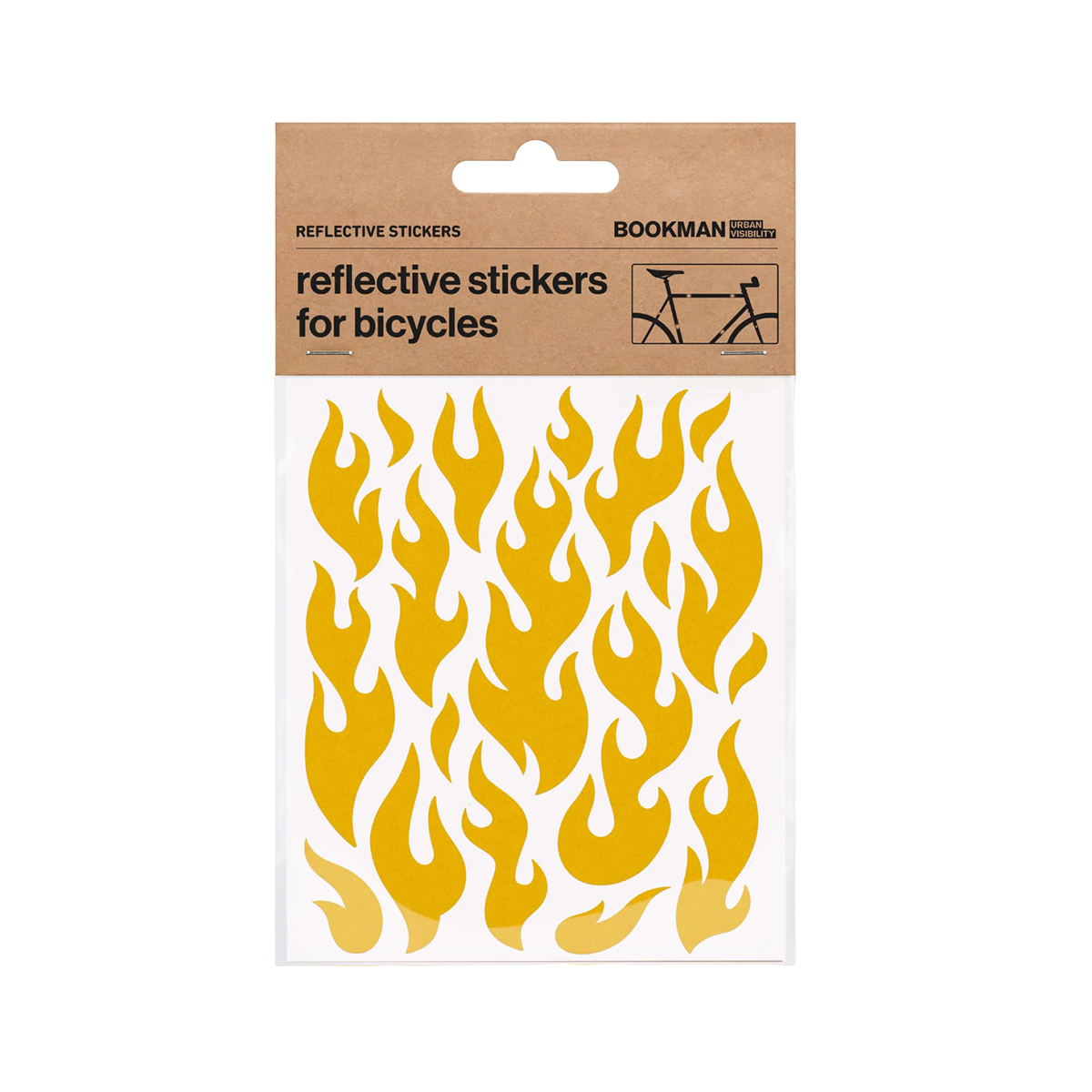 Reflective Stickers Flames - Yellow