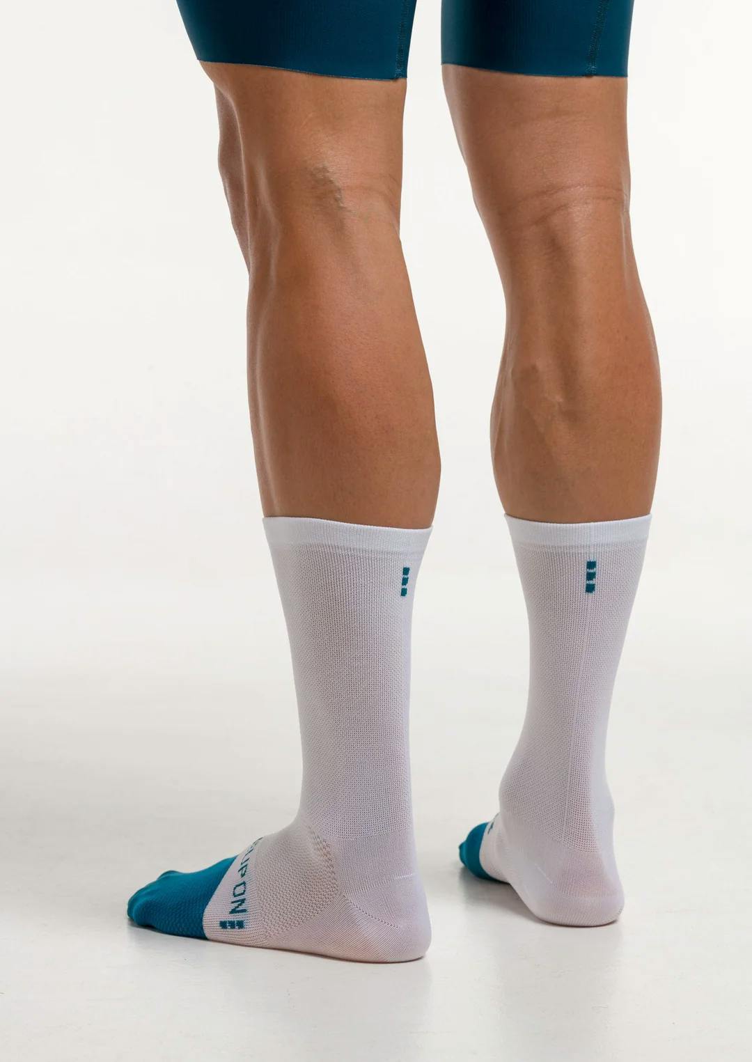 White / Aqua - EVO Socks